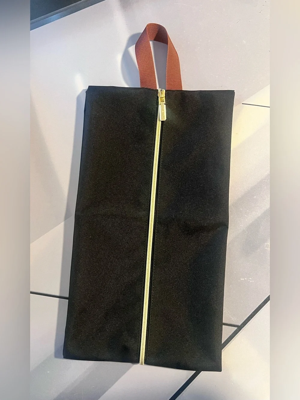 NWOT Lovevook Black Personal Bag with Brown Loop
